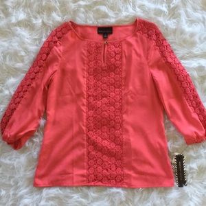 NWT Dana Buchanan Coral Blouse